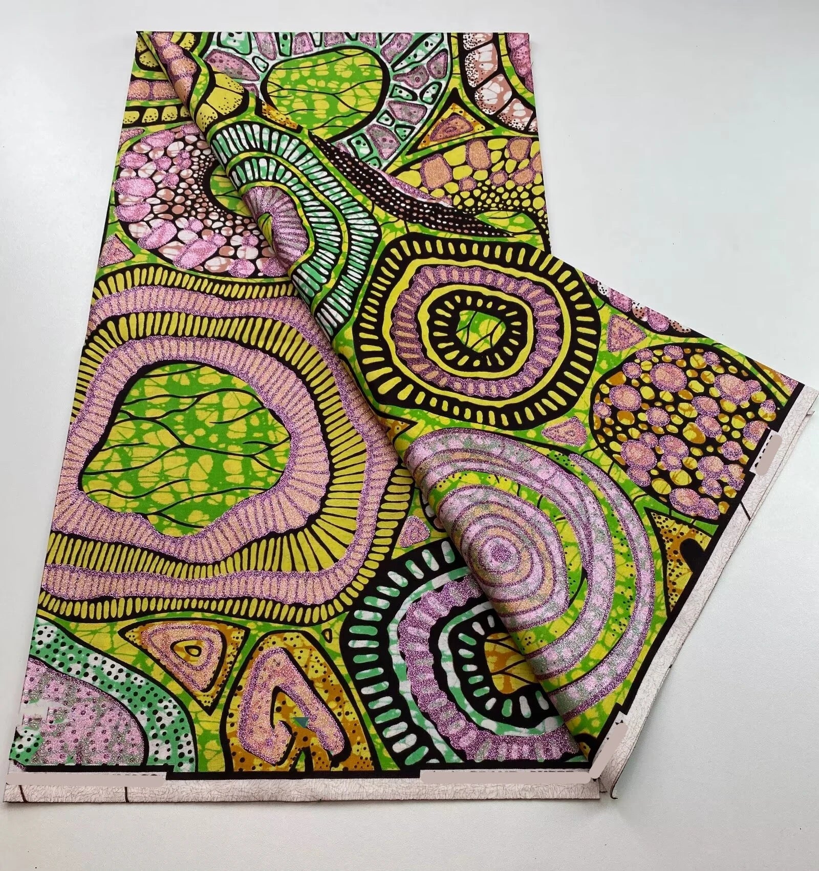 African Golden Wax Print Fabric 100% Cotton - 6 Yards Premium Ankara