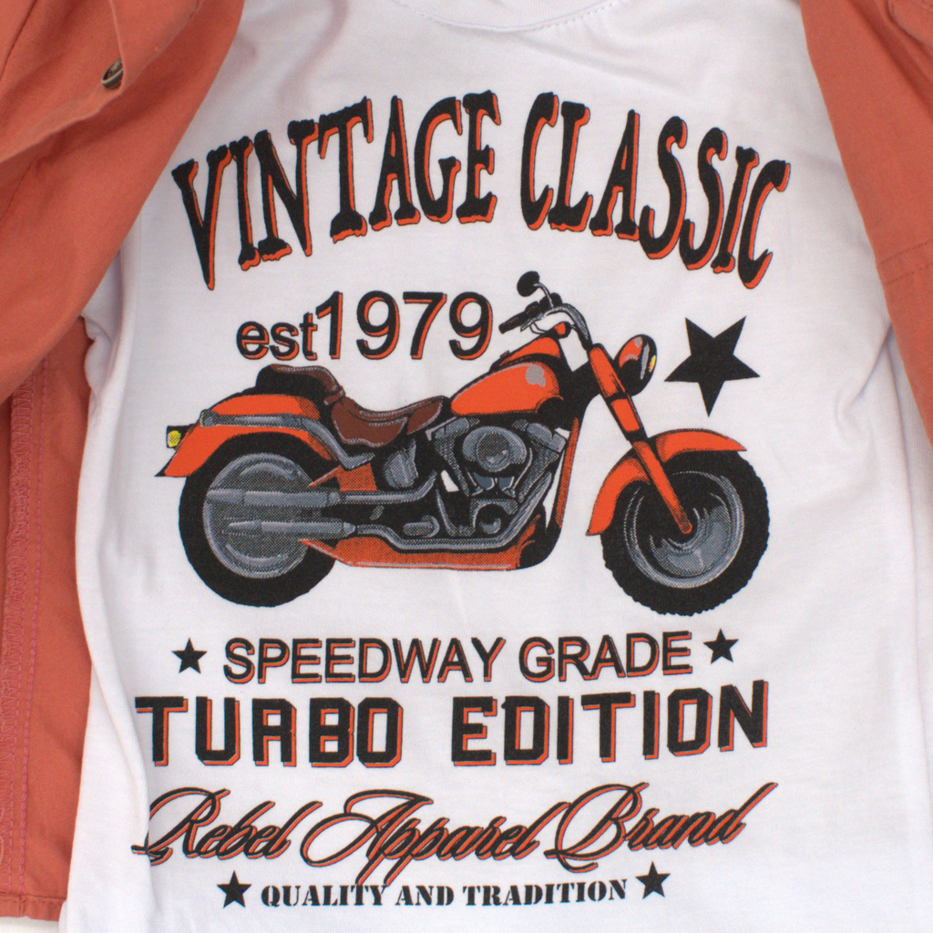 Vintage Bike Boys Casual Set-4