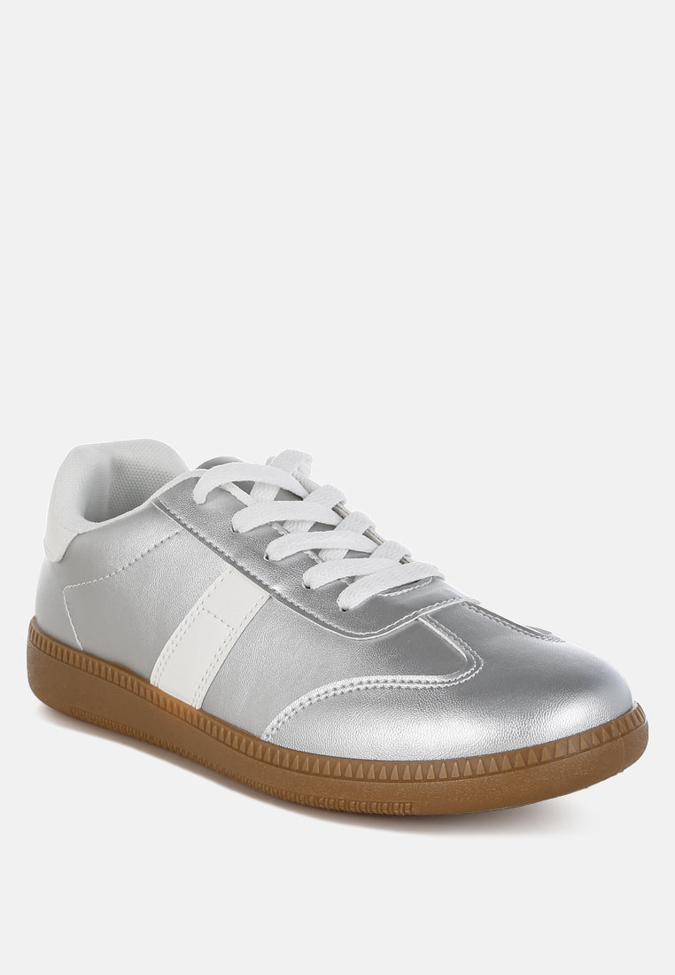 Crossover Lace-Up Metallic Sneaker-1