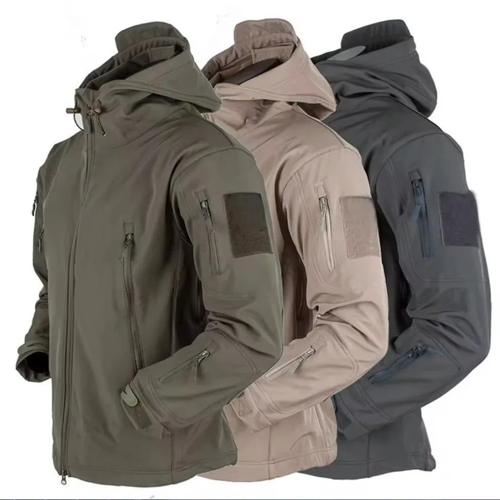 Men’s Tactical Soft Shell Jacket – Waterproof, Windproof, Outdoor Military Style