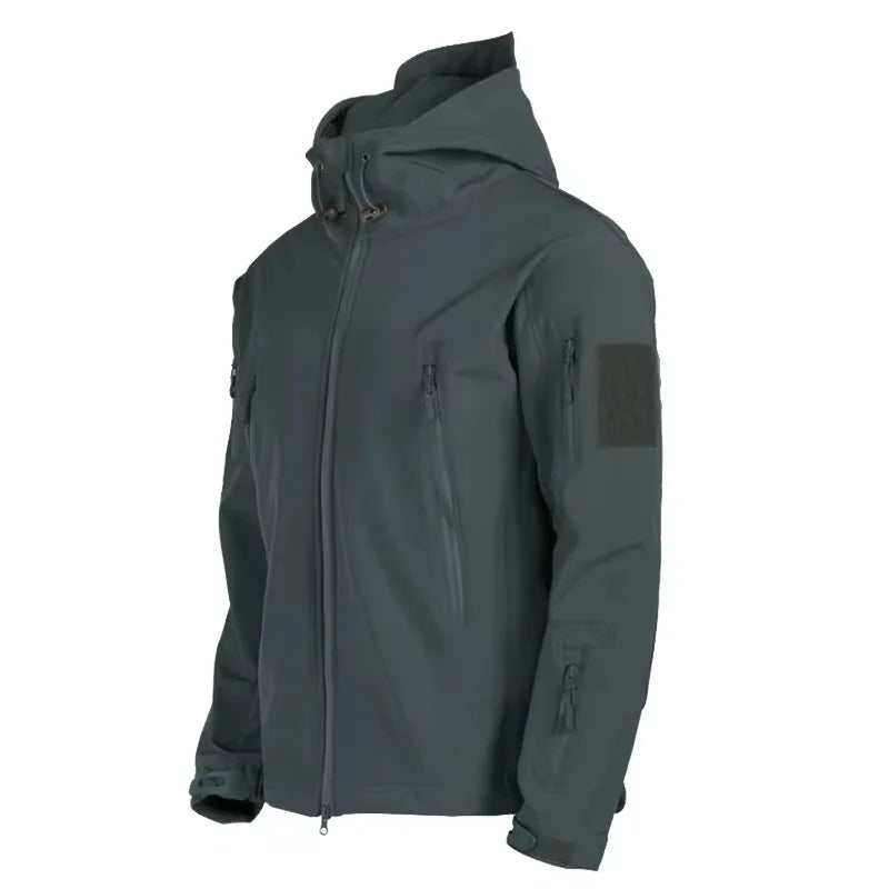 Men’s Tactical Soft Shell Jacket – Waterproof, Windproof, Outdoor Military Style