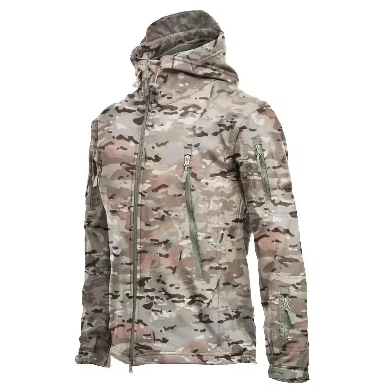 Men’s Tactical Soft Shell Jacket – Waterproof, Windproof, Outdoor Military Style