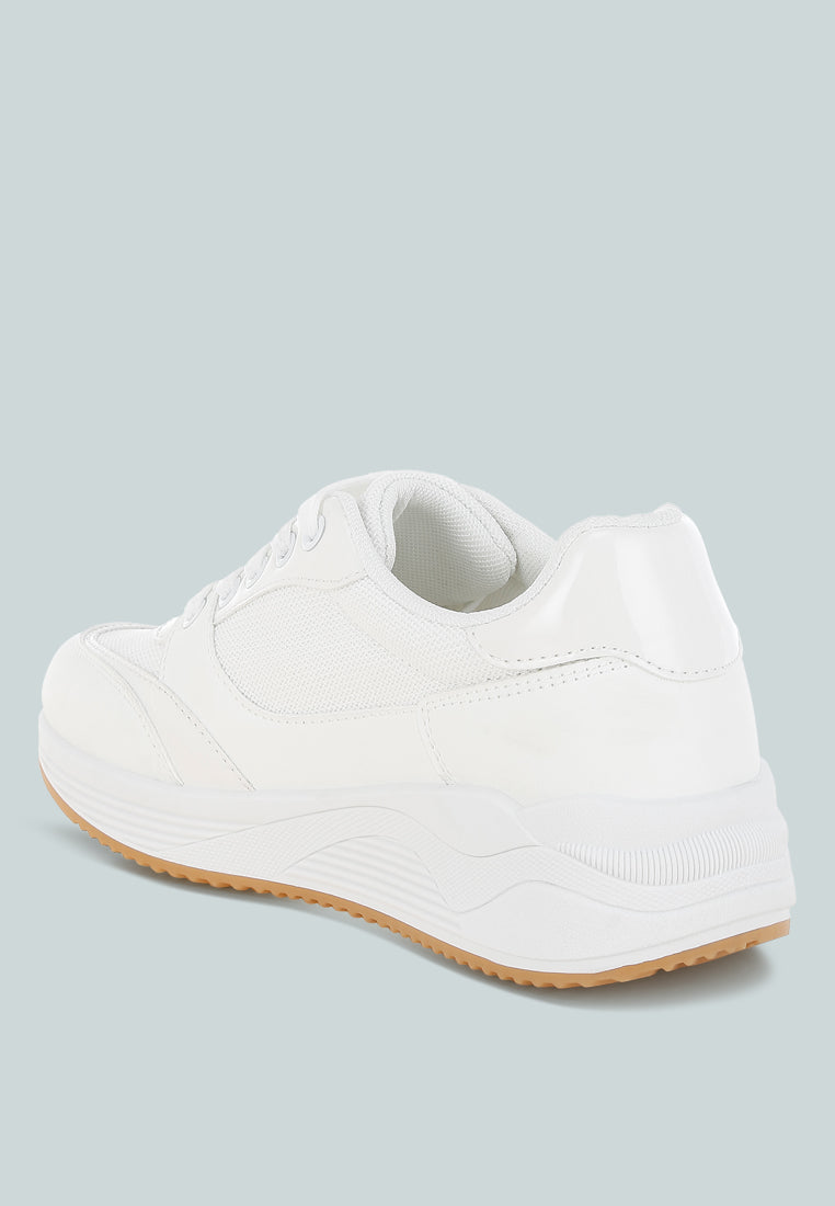 Subasa Chunky Mesh Lace Up Sneakers-2