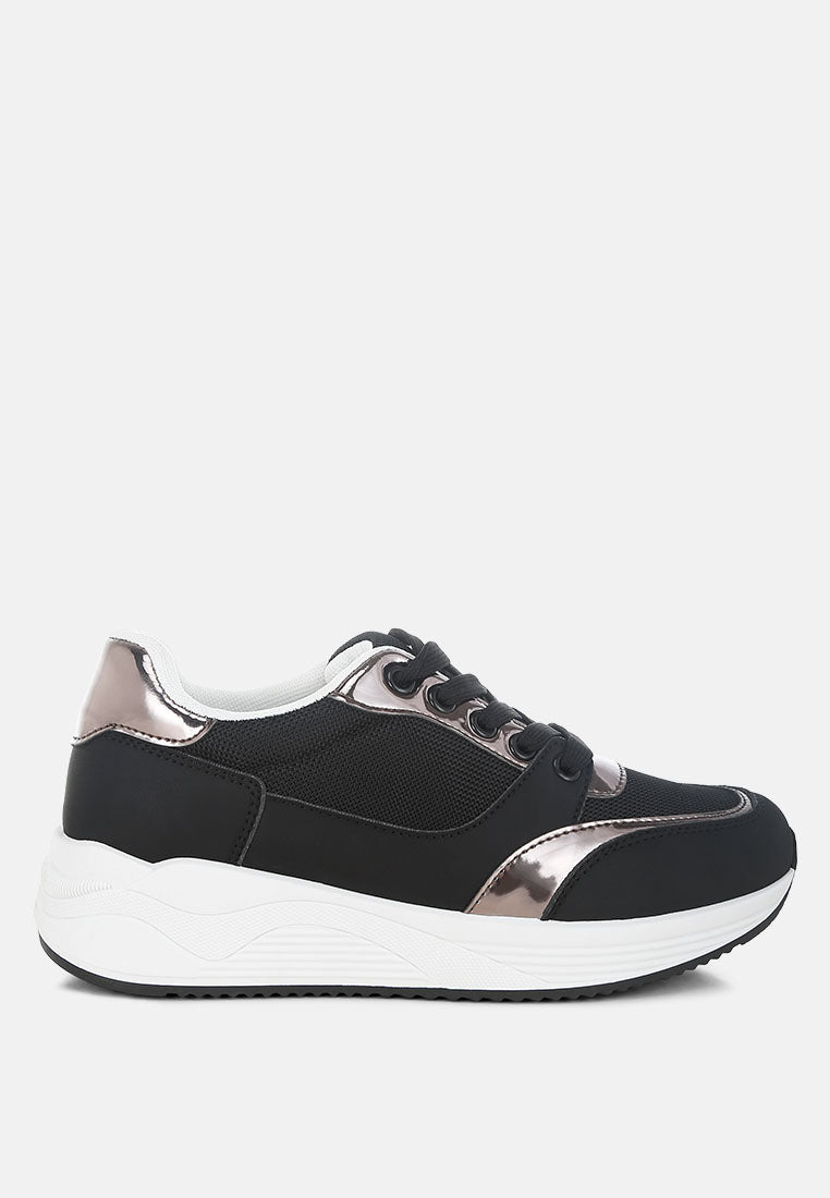 Subasa Chunky Mesh Lace Up Sneakers-6